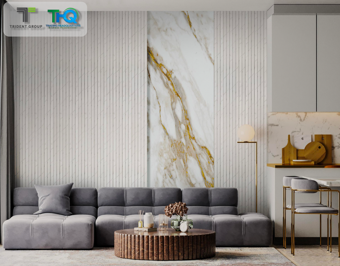 Indoor PS Foam Wall Cladding - Marble White