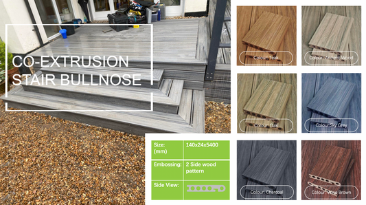 Co-Extrusion Stair Bullnose - Multiple colours