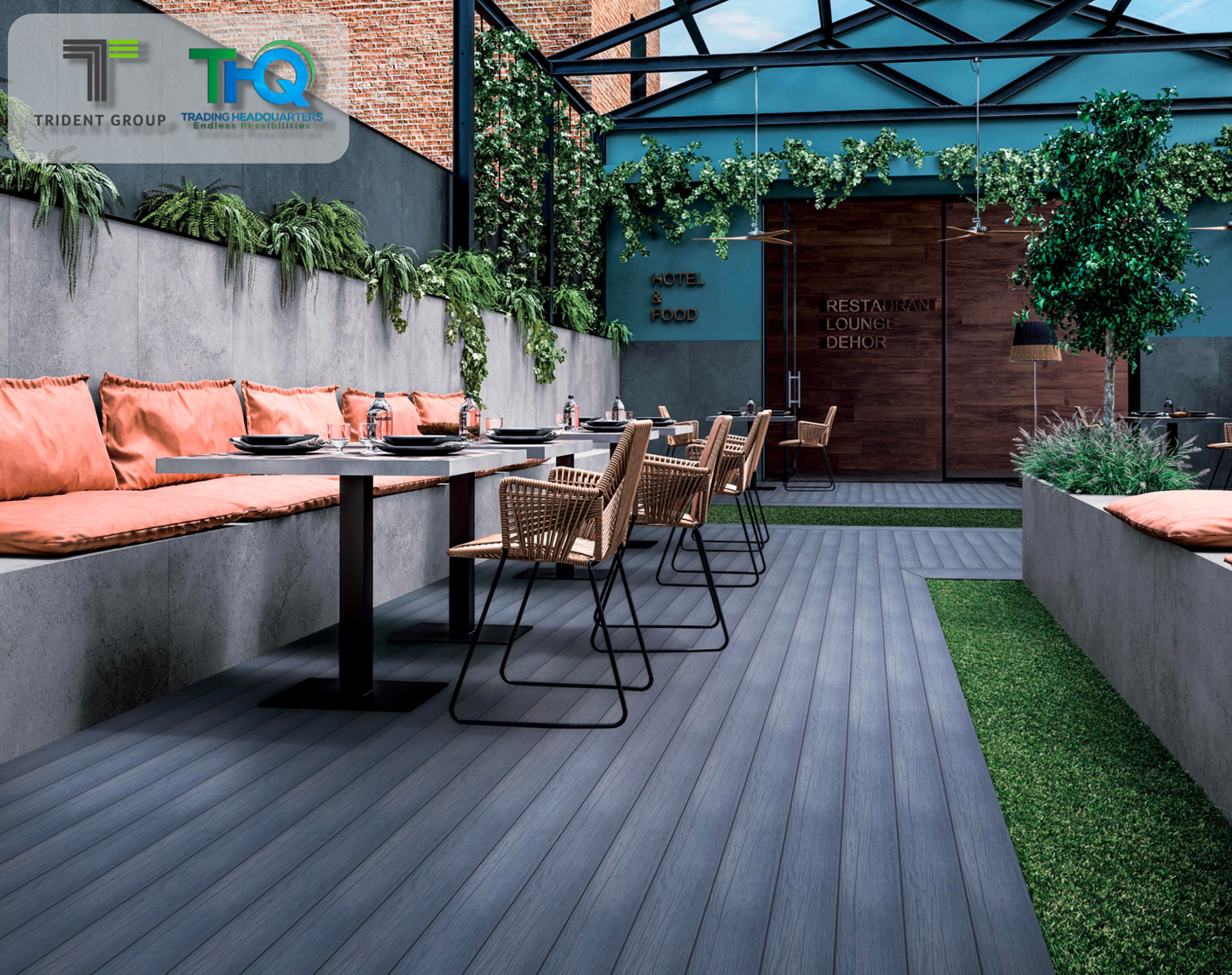 Co-Extrusion Decking - Sky Grey